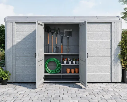 Large outdoor storage shed