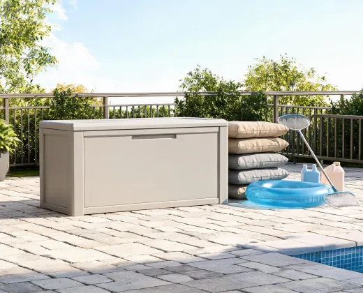 Outdoor storage deck box