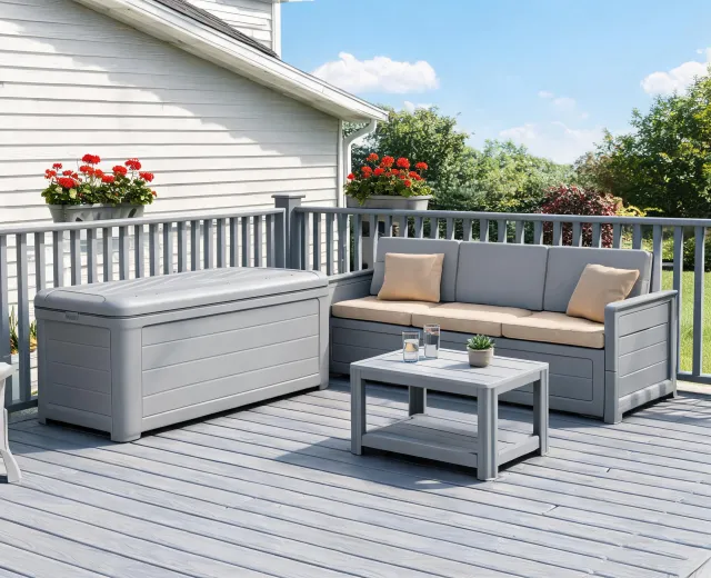 Residential patio storage