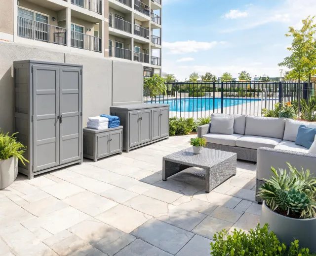 Shared property outdoor storage